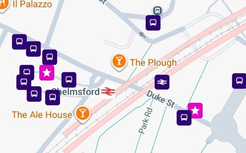 Bus stop map